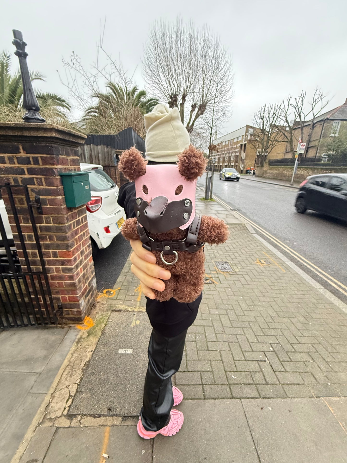 POWER PUPPY PLUSH Keyring (BrownPink)