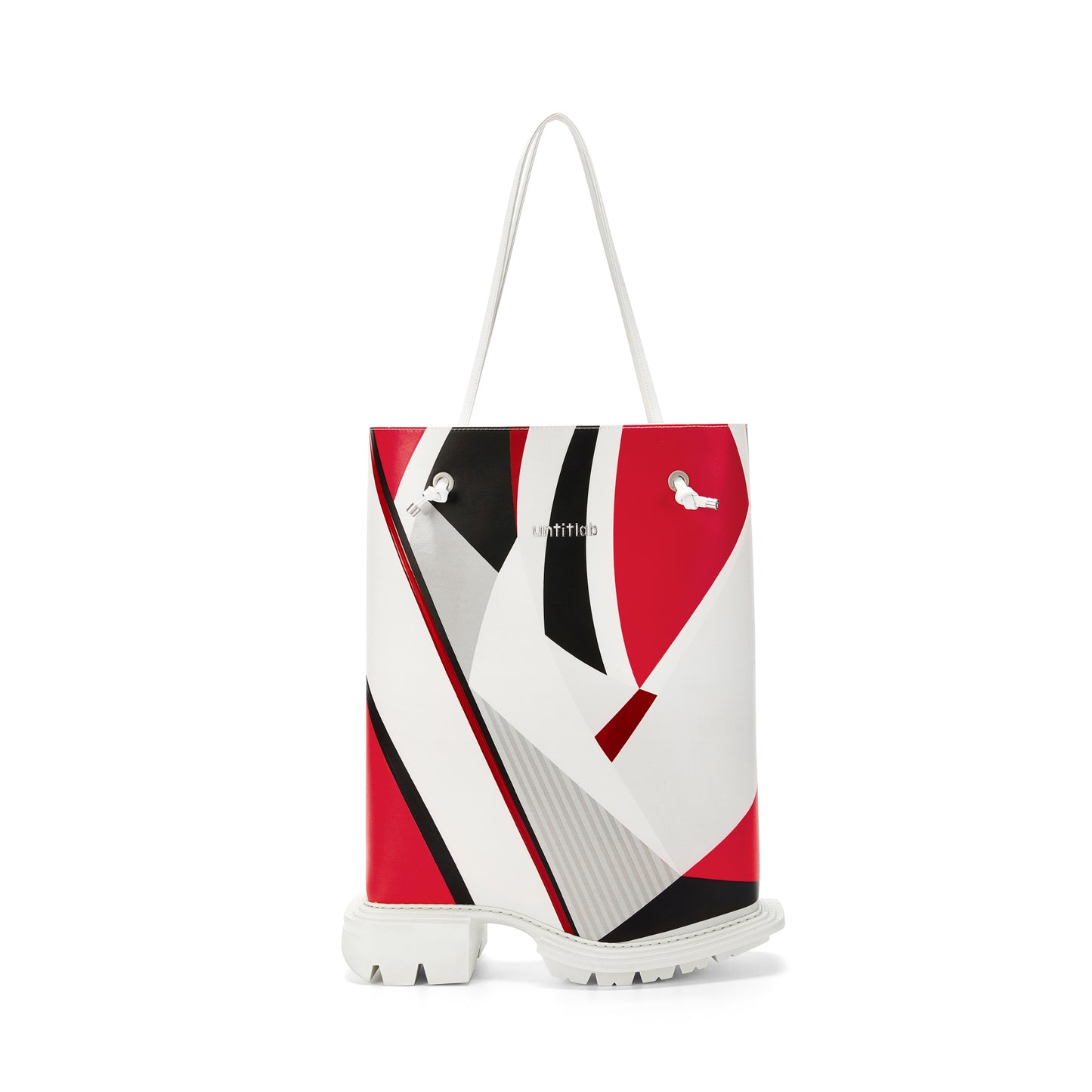 Reel Sole Tote Bag (White and Print)