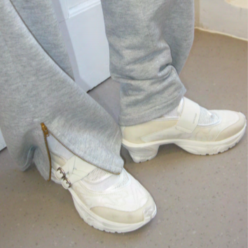 Vertigo Buckled Loafers (White)