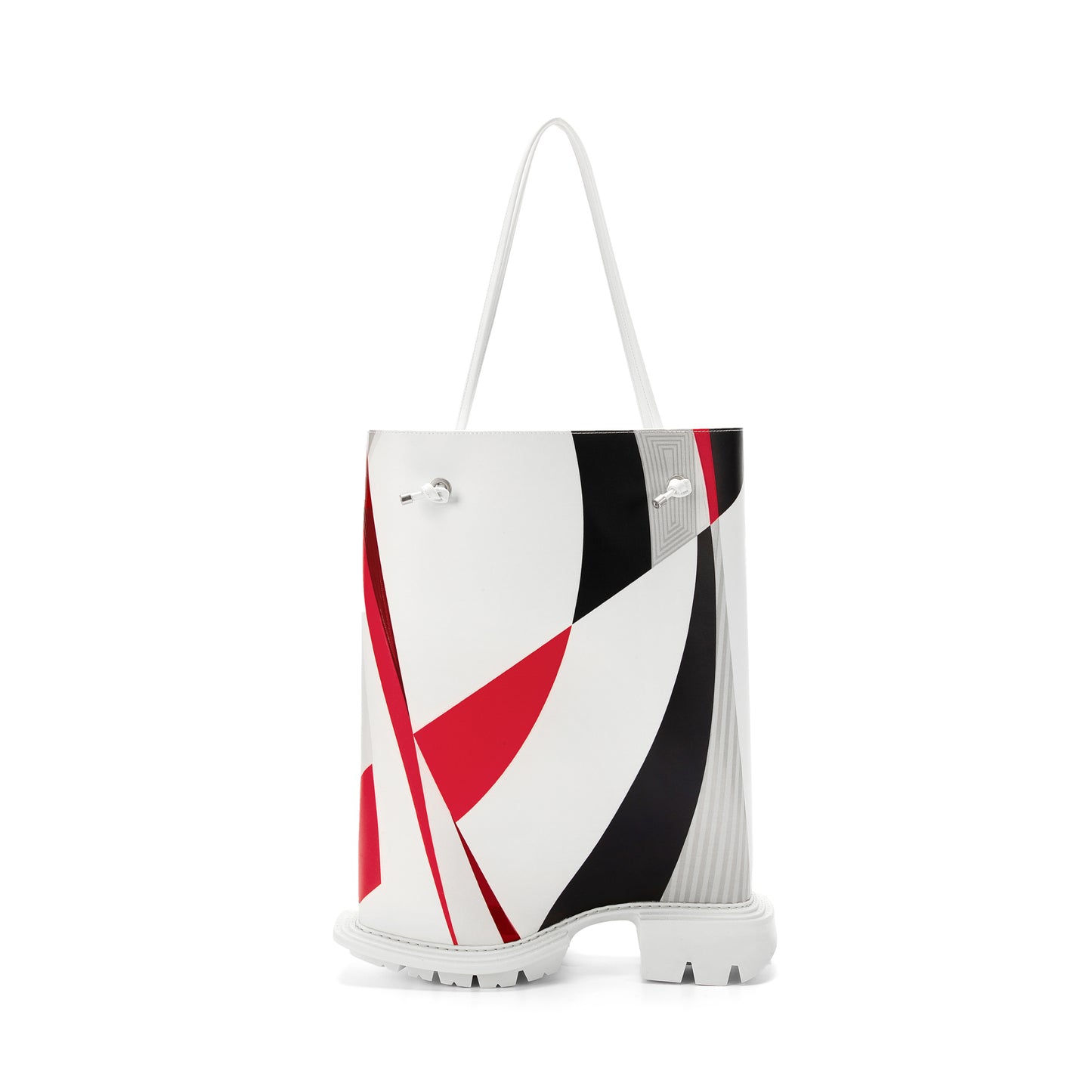 Reel Sole Tote Bag (White and Print)
