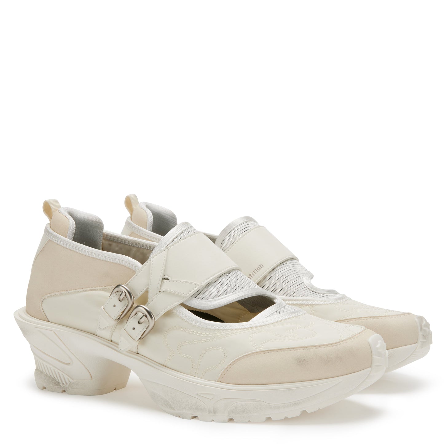Vertigo Buckled Loafers (White)