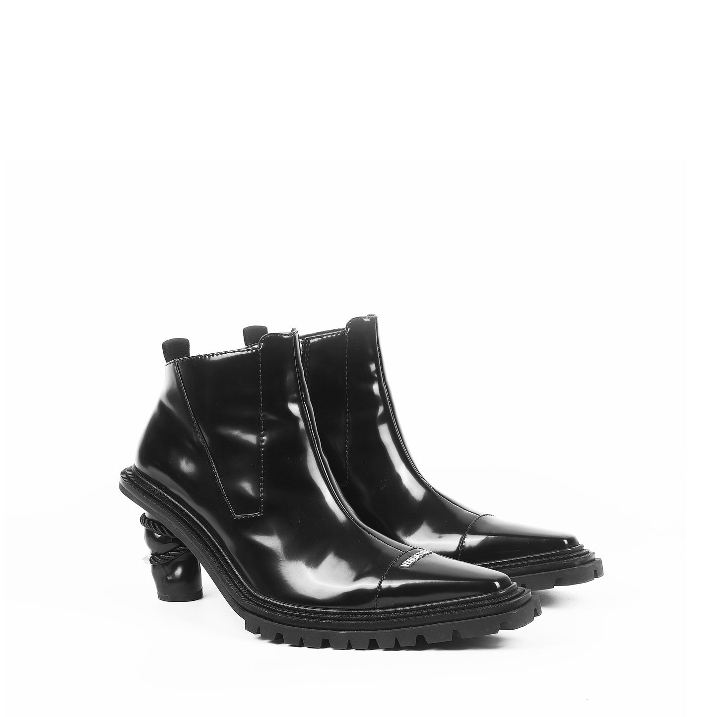 black high heel boots