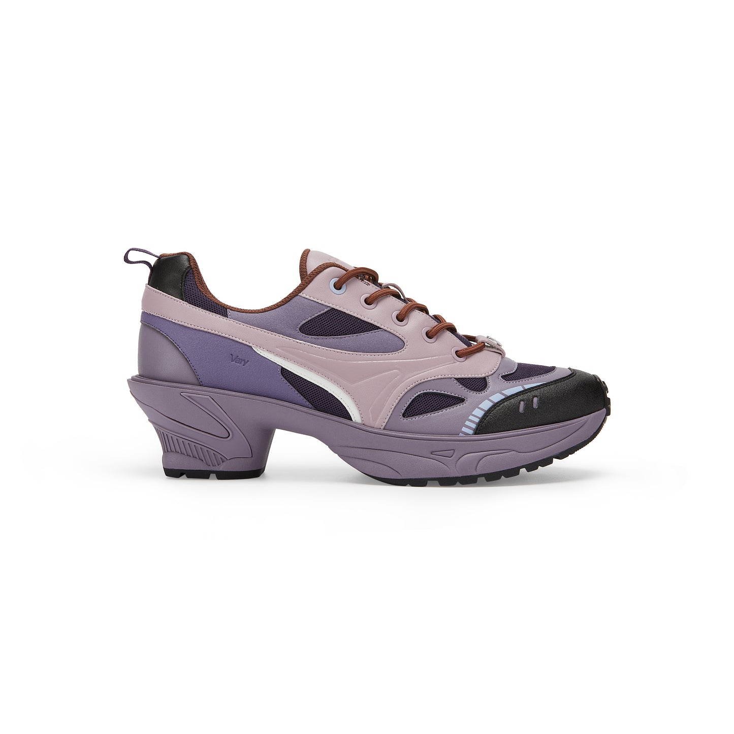 LACE UPS FLEX HEEL SNEAKER  PURPLE
