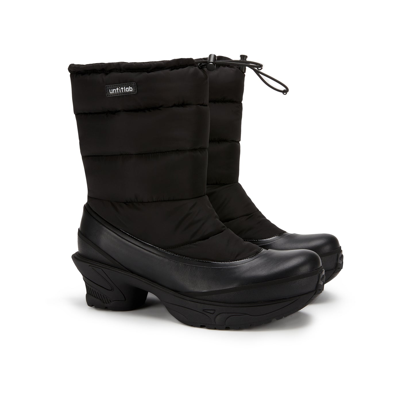 Padded  Heel Boots (Black)