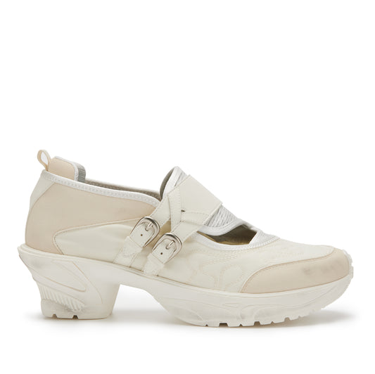 Vertigo Buckled Loafers (White)