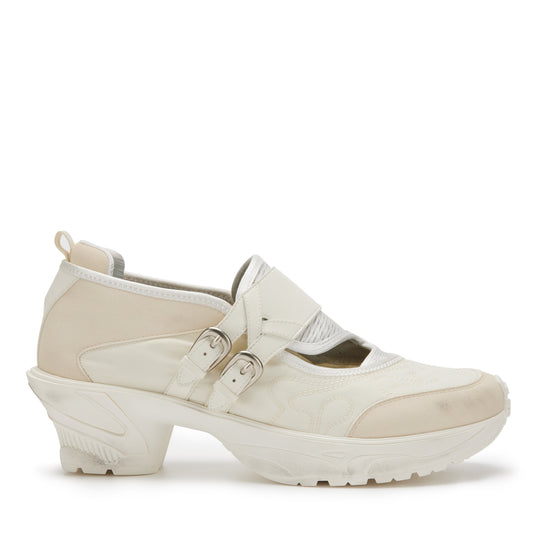 Vertigo Buckled Loafers (White)