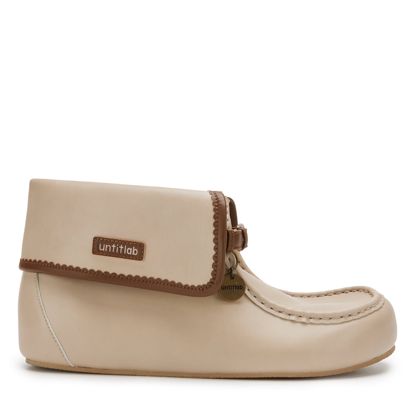 Buckled Clogs Boots (Beige)