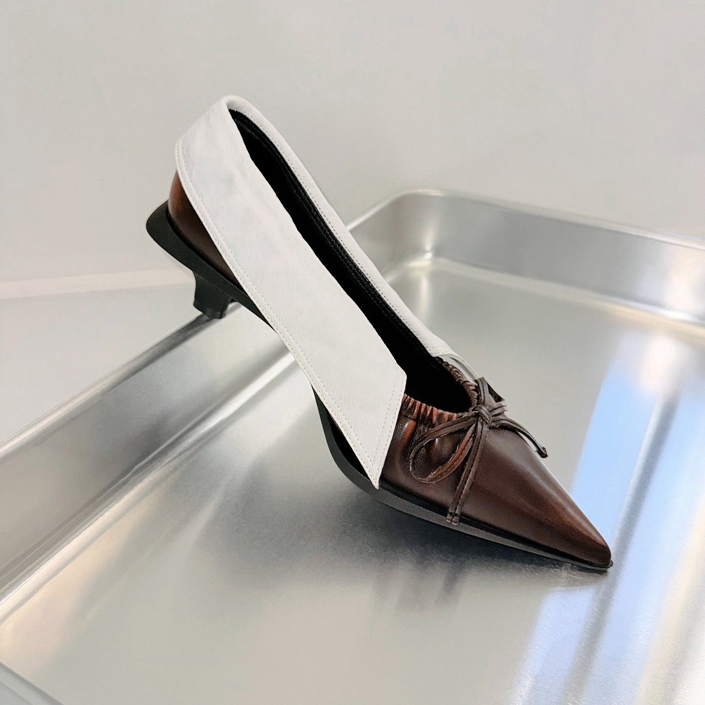 Bow Mule Heels Collar (Chocolate)