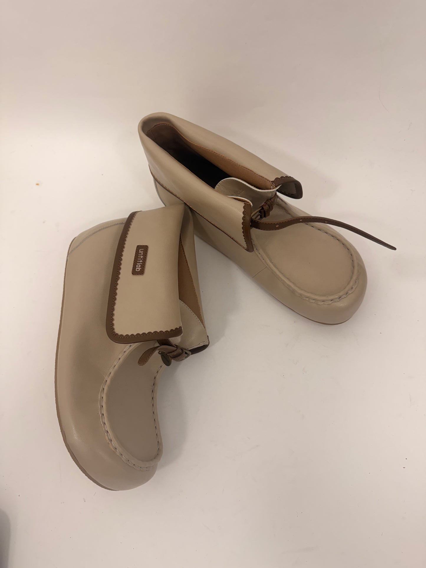 Buckled Clogs Boots (Beige)